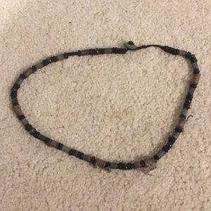 Bead and hemp necklace.